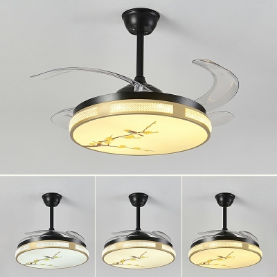 Modern Creative LED Ceiling Fan Lamp Chinese Style Simple Ceiling Mounted Fan Light