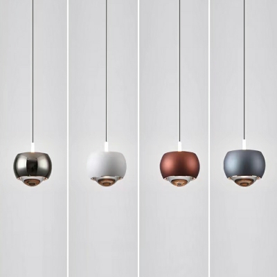 Modern Minimalist Metal Small Single Pendant Creative Adjustable Multi-color Hanging Lamp
