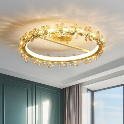 1 Light Flush Light Fixtures Simple Style Round Shape Metal Ceiling Mounted Lights