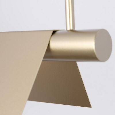 1 Light Hanging Ceiling Lights Modern Style Linear Shape Metal Chandelier Lamps
