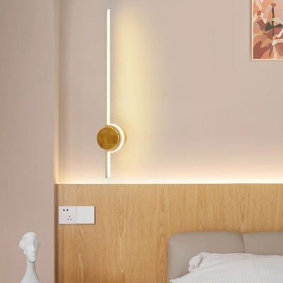 1 Light Sconce Lights Minimalist Style Linear Shape Metal Wall Mounted Lamps