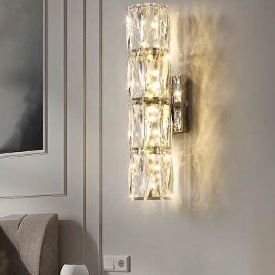 1 Light Wall Lighting Minimalism Style Cylinder Shape Metal Sconce Light Fixtures