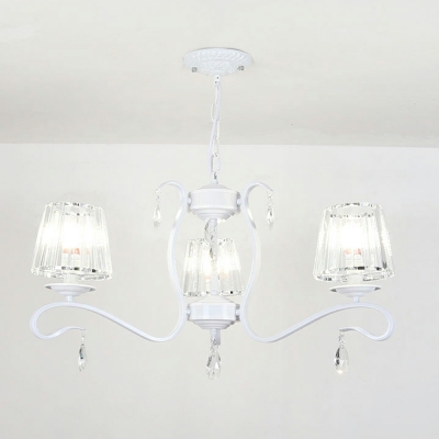 8 Light Pendant Chandelier Minimalism Style Bell Shape Metal Hanging Lamp Kit