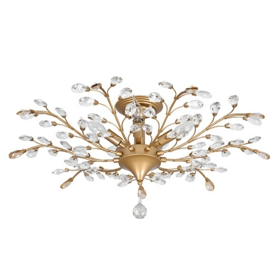 American Personality Metal Ceiling Lamp Modern Creative Crystal Ceiling Light Fixture