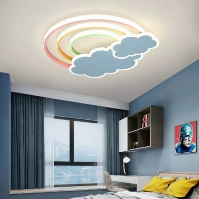 Flush Light Fixtures Children's Room Style Flushmount Acrylic for Bedroom