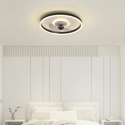 Flush Light Fixtures Modern Style Flush Mount Fan Lamps Acrylic for Bedroom