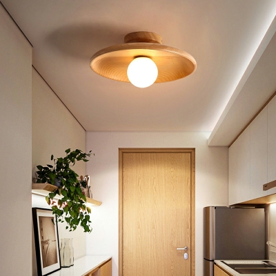 Japanese Creative Wooden Art Ceiling Lamp Modern Minimalist Porch Ceiling Lamp