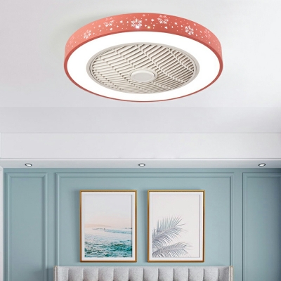 1 Light Flush Light Fixtures Minimalist Style Round Shape Metal Ceiling Mounted Lights