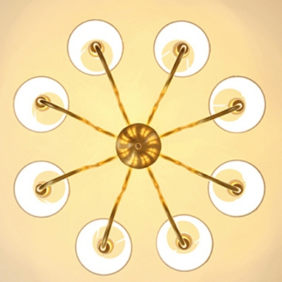 10 Light Pendant Chandelier Traditional Style Bell Shape Metal Hanging Light Kit