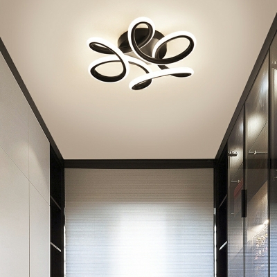 Geometric Flush Ceiling Light Postmodern Mini Metal Upstair Flush Lamp for Hallway