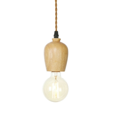 Hanging Lamps Modern Style Pendant Lighting Fixtures Wood for Bedroom