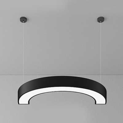 Modern LED Half Arc Pendant Light Creative Minimalist Pendant Light for Office