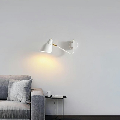 1 Light Sconce Light Fixture Minimalist Style Bell Shape Metal Wall Mounted Lamps