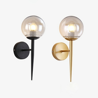 1 Light Wall Lighting Loft Style Globe Shape Metal Sconce Light Fixtures