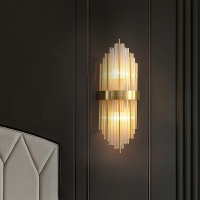 2 Light Wall Mounted Light Fixture Minimalism Style Geometric Shape Metal Sconce Lights