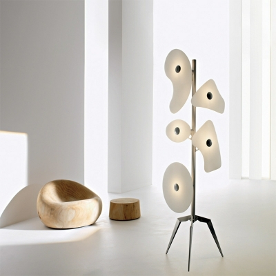 5 Light Floor Lamps Contemporary Style Geometric Shape Metal Standing Light