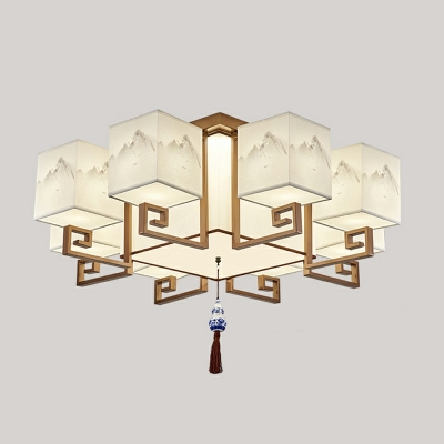 Chinese Traditional Art Ceiling Light Fixture Simple Creative Ceiling Light for Living Room