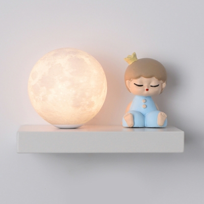 Creative Cartoon Astronaut  Wall Lamp Creative Moon Bedroom Bedside Wall Light