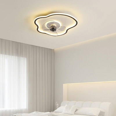 Flush Mount Fan Lamps Modern Style Flush Mount Fan Light Acrylic for Bedroom