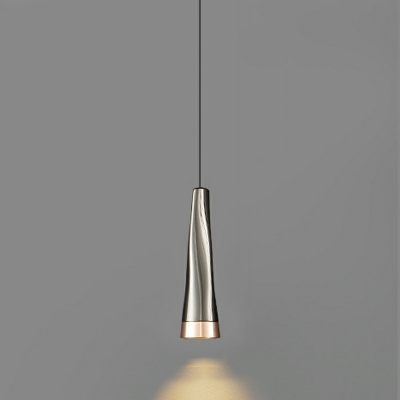 Minimalist Flashlight Shade Single Pendant Nordic Modern Creative Aluminum Hanging Lamp