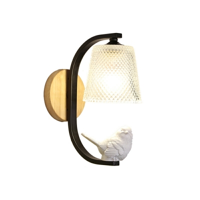 1 Light Wall Mounted Light Fixture Minimalism Style Bell Shape Metal Sconce Lights