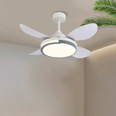 Contemporary Flush Mount Fan Lamps Acrylic Shade Flushmount Fan
