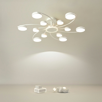 Cream Style Flushmount Ceiling Lamp Nordic Style LED Flush Mount Lighting