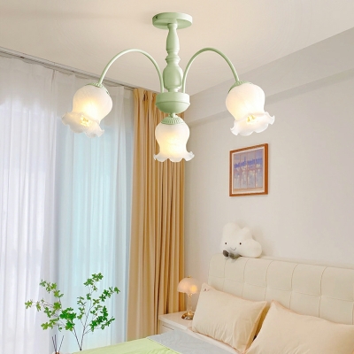 French Medieval Ceiling Lamp Modern Creative Glass Ceiling Light Fixture