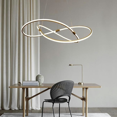 Modern Special-shaped Line Chandelier Nordic Creative LED Chandelier for Living Room