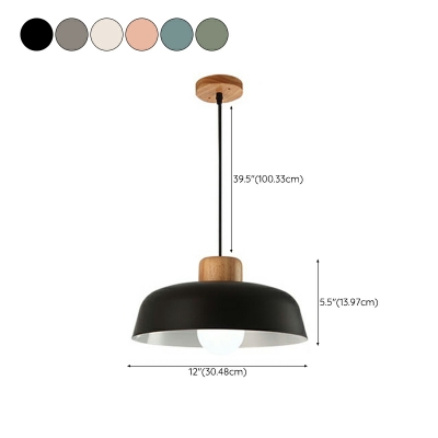 Round Suspended Lighting Fixture Modern Style Suspension Light Metal for Bedroom