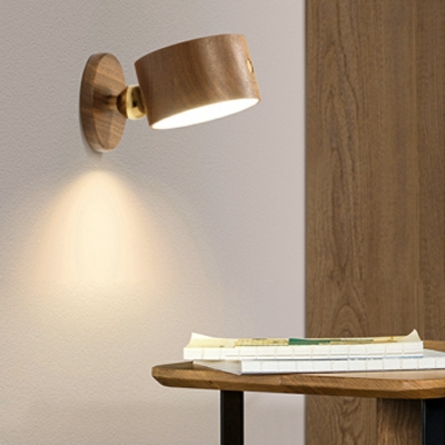 Sconce Light Contemporary Style Wall Sconce Lighting Wood for Living Room