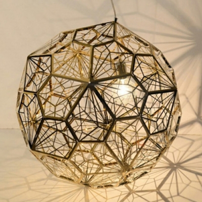 1 Light Ceiling Pendant Lights Loft Style Geometric Shape Fabric Hanging Lighting Fixtures