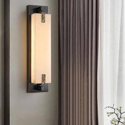 1 Light Wall Lighting Minimalism Style Rectangle Shape Metal Sconce Light Fixtures
