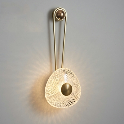 1 Light Wall Lights Minimalism Style Geometric Shape Metal Sconce Lamp Fixtures