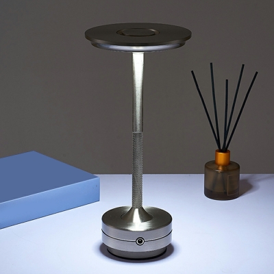 Chargeable Nightstand Lamp Modern Metal Table Lamp with Touch Switch