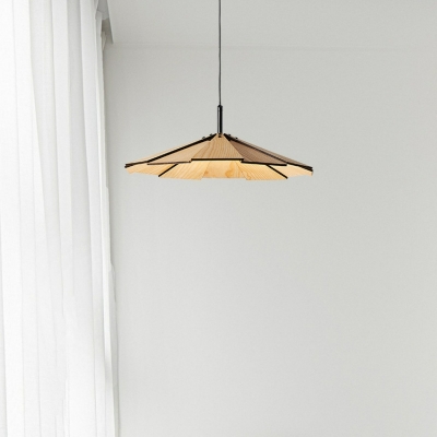 Japanese Style Solid Wood Single Pendant Creative Retro Hanging Lamp