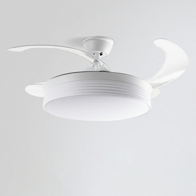 Modern Minimalist Ceiling Mounted Fan Light Creative LED Fan Light for Bedroom
