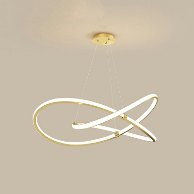 Post-modern Minimalist LED Chandelier Creative Line Chandelier for Living Room