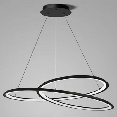 Twisting Chandelier Modern Aluninum Lighting Fixture for Bedroom Study