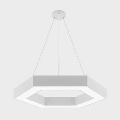 1 Light Ceiling Pendant Light Modern Style Hexagon Shape Metal Hanging Lamp Kit