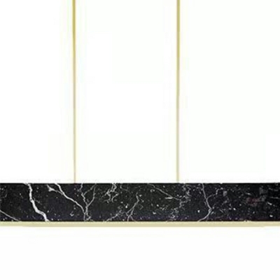 1 Light Ceiling Pendant Light Modern Style Linear Shape Metal Chandelier Lamp
