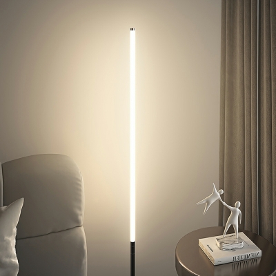 1 Light Floor Light Contemporary Style Linear Shape Metal Standing Lights