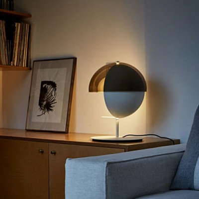 1 Light Nightstand Lights Simplistic Style Ball Shape Metal Night Table Lamps