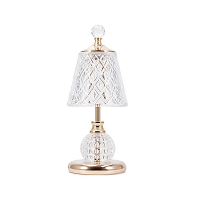 1 Light Nightstand Lights Simplistic Style Cone ShapeMetal Night Table Light