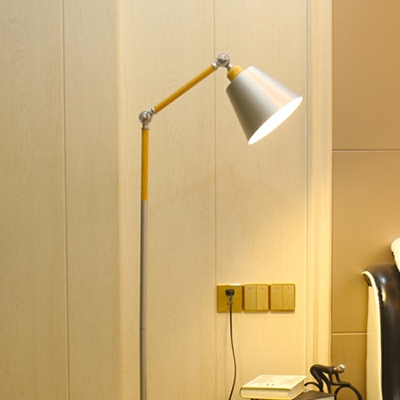 1 Light Standard Lamps Contemporary Style Metal Floor Lamps Metal for Bedroom