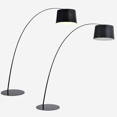 1 Light Standard Lamps Modern Style Floor Lamps Metal for Bedroom