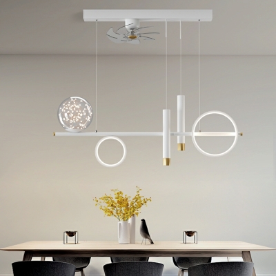3 Light Flush Light Fixtures Minimalist Style Geometric Shape Metal Ceiling Mounted Lights