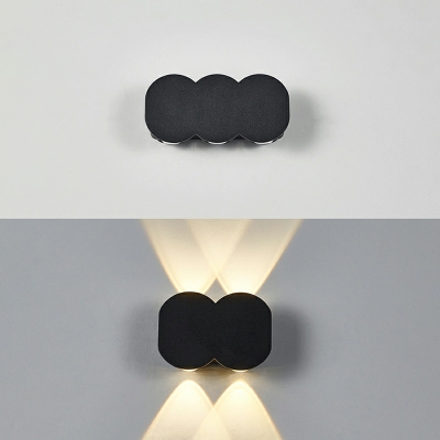 4 Light Sconce Lights Minimalist Style Oval Shape Metal Wall Mounted Lamps