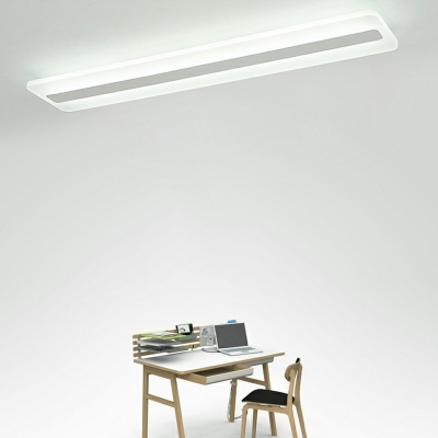 Acrylic Ceiling Lighting Nordic Style Rectangle Shape LED Flush Lamp