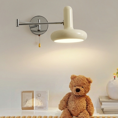 Bedside Cream White Wall Lamp Nordic Ins Creative Metal Wall Sconce for Children's Room